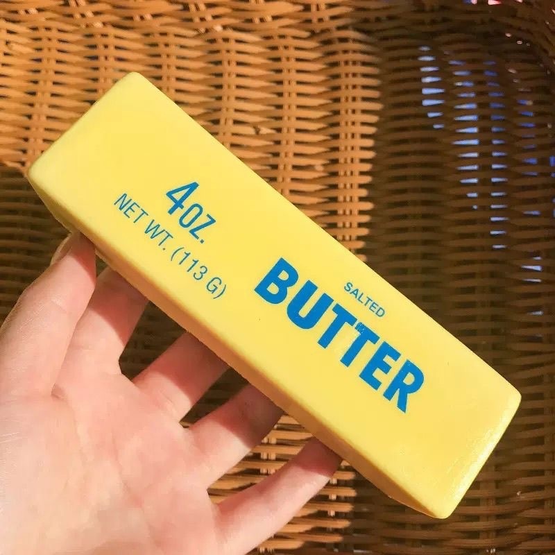 ของเล่นบีบอัด บล็อกเนยจำลองที่นุ่มขึ้นอย่างช้าๆเพื่อการบรรเทาความวิตกกังวลการเล่นซอและการกระตุ้