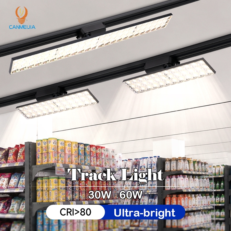 สปอร์ตไลท์ led ไฟราง ไฟติดตาม Track Light โคมไฟ โคมไฟเพดาน หมุนได้ 180 ° ตกแต่งบ้าน โคมไฟในร่ม 220V ไฟแทรคไลท์