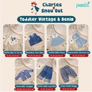 Charles x Snow Owl ชุดยีนส์เด็กโต 1 - 5 ขวบ Denim Vintage