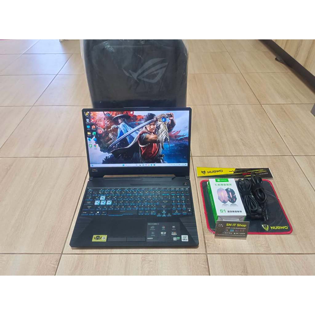 Asus TUF Gaming F15  FX506LH-HN002T สเปค i5-10300H GTX 1650 RAM 8 GB M2.512 GB มือสอง แถมฟรี กระเป๋า