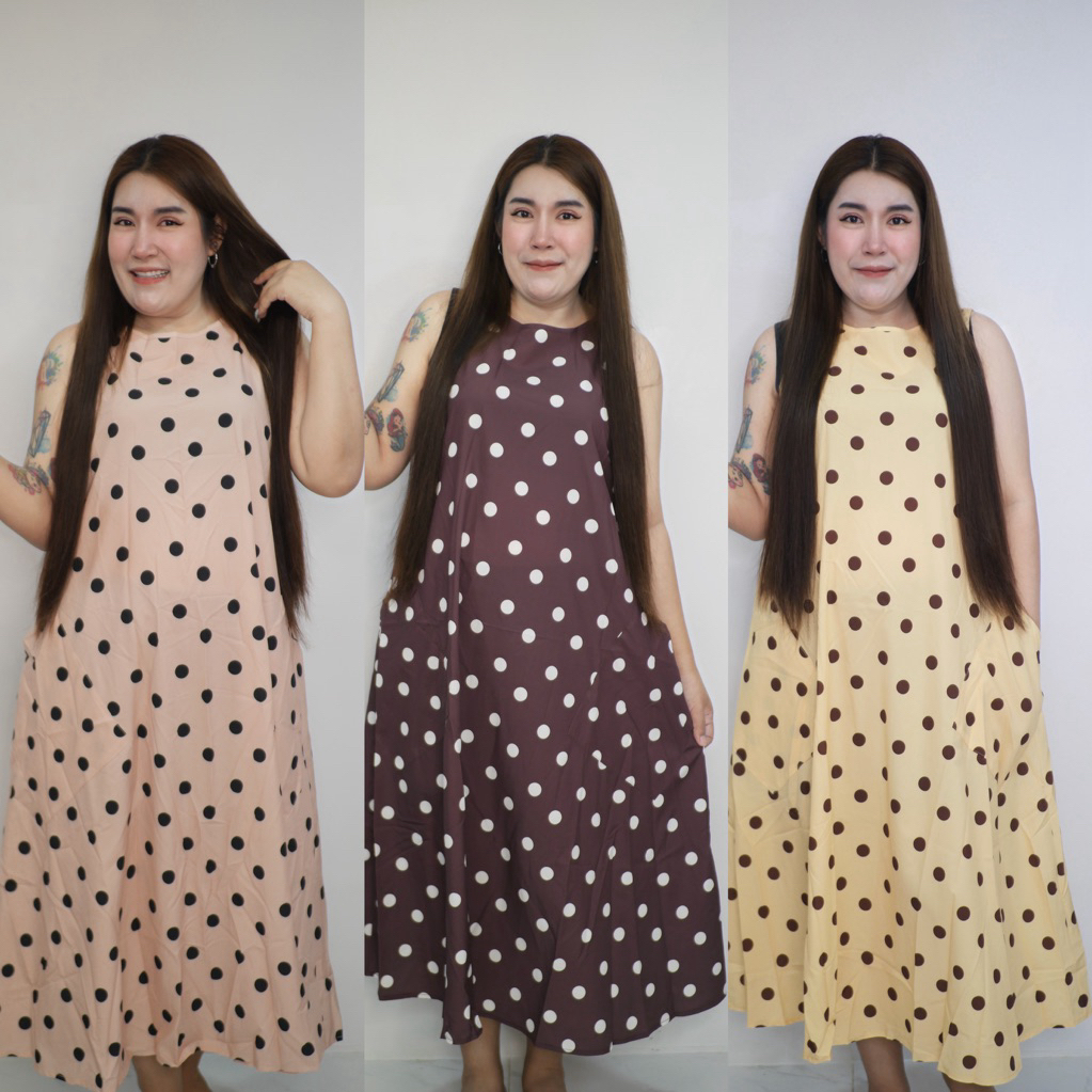 เดรสทอลายPOLKA DOT น่ารักสุดดด