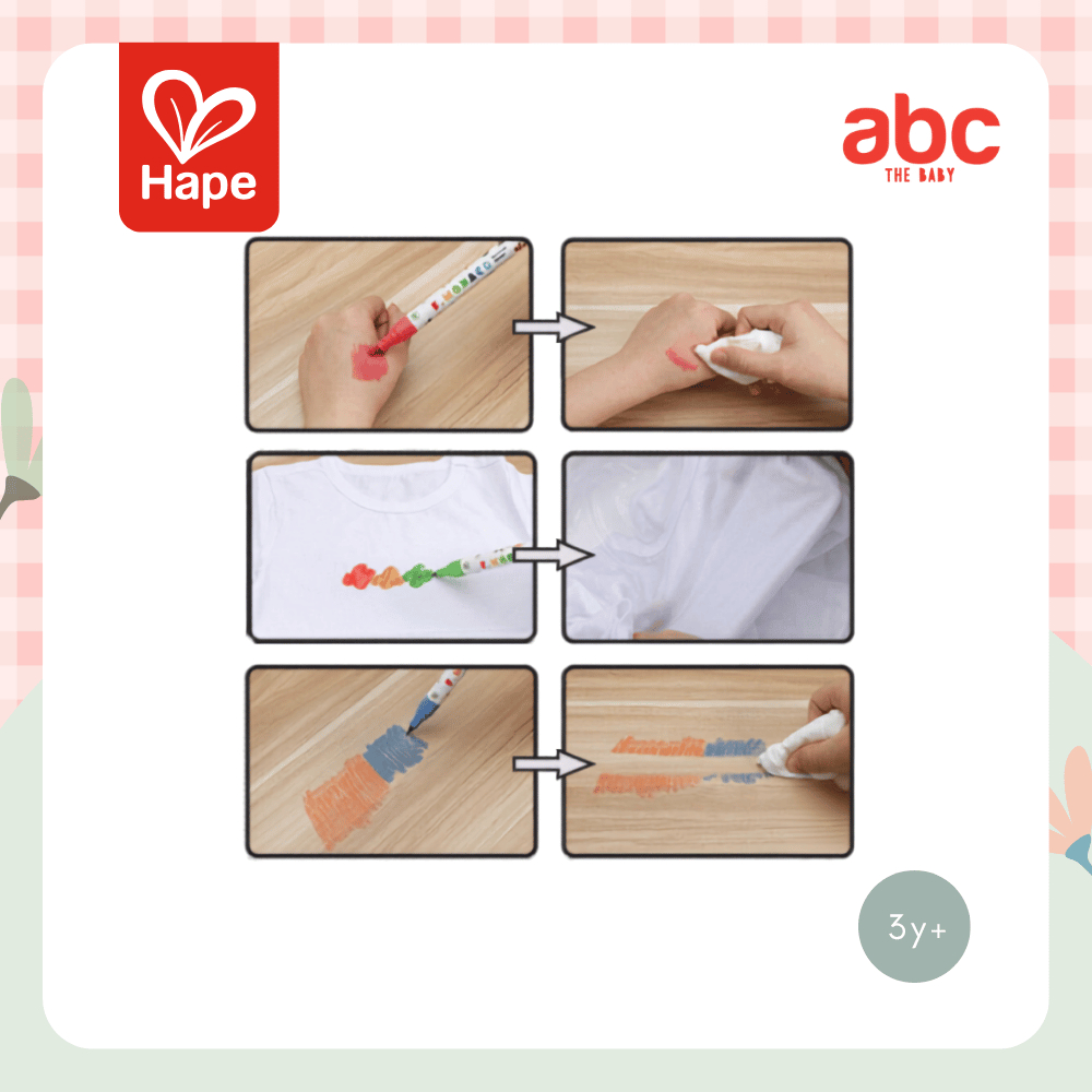 Hape - Washable Markers 12 Colors ปากกาสีล้างออกได้ 12 สี 3Y+ รูปที่ 6