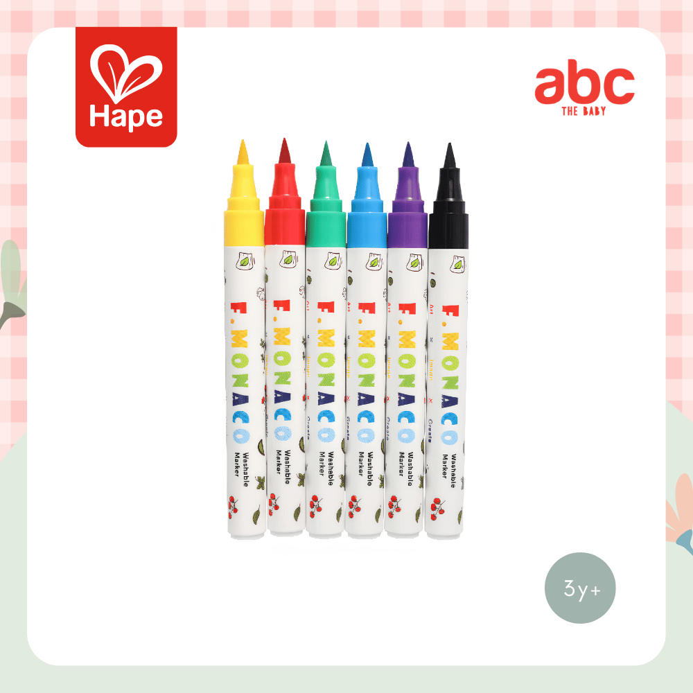 Hape - Washable Markers 12 Colors ปากกาสีล้างออกได้ 12 สี 3Y+ รูปที่ 3