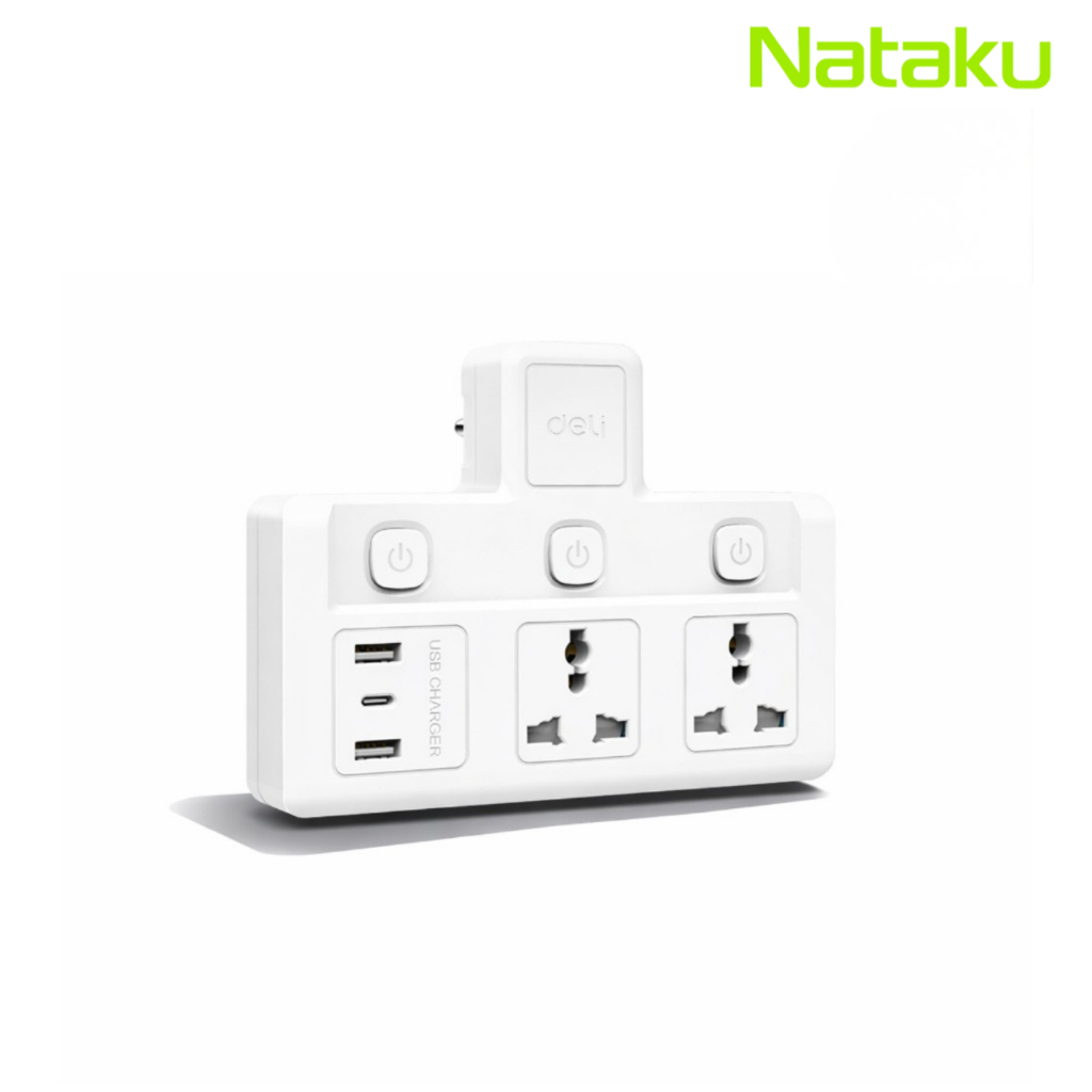 Cheers9 หัวแปลงปลั๊ก อแดปเตอร์แปลง Adapter พร้อมช่องUSB Typec Fast Charge 20W สูงสุด2500W ไฟบอกสถานะ