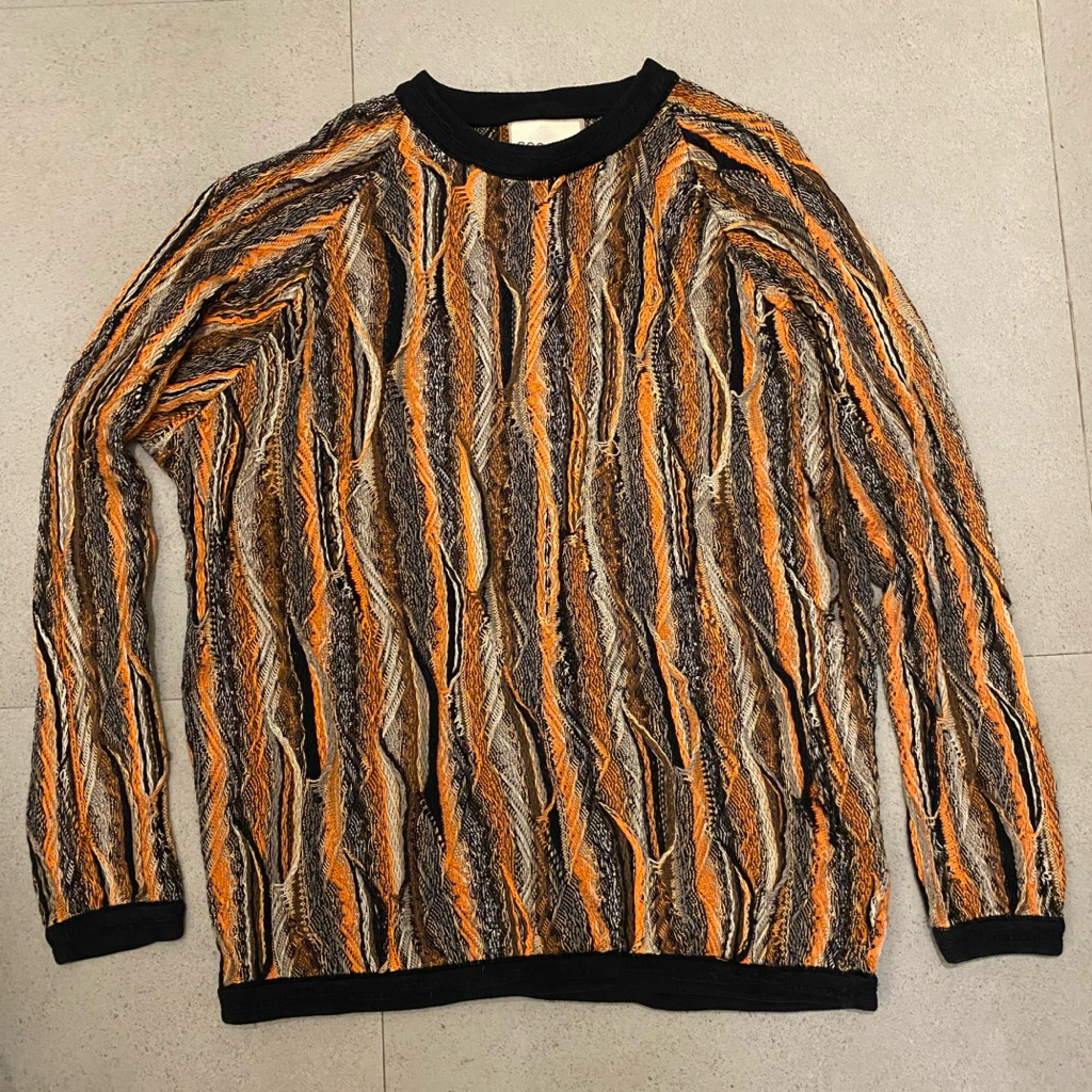 Used Coogi 3D textured knit sweater