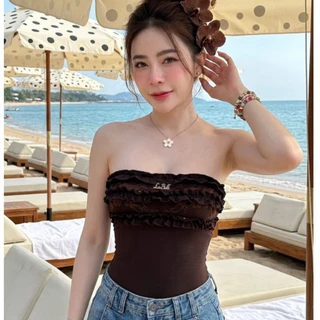MNV STUDIO งานมาใหม่ เกาะอก บอดี้สูท ผ้าเรย่อน แต่งลูกไม้ แต่งระบายผ้าเรย่อน แต่งอะไหล่LaBelle