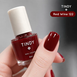 Tindy ยาทาเล็บออแกนิค โทนเรียบหรู ดูดี เนื้อสีเงา ไม่ต้องอบ สีทาเล็บ สีสวย แห้งไว 8 ml