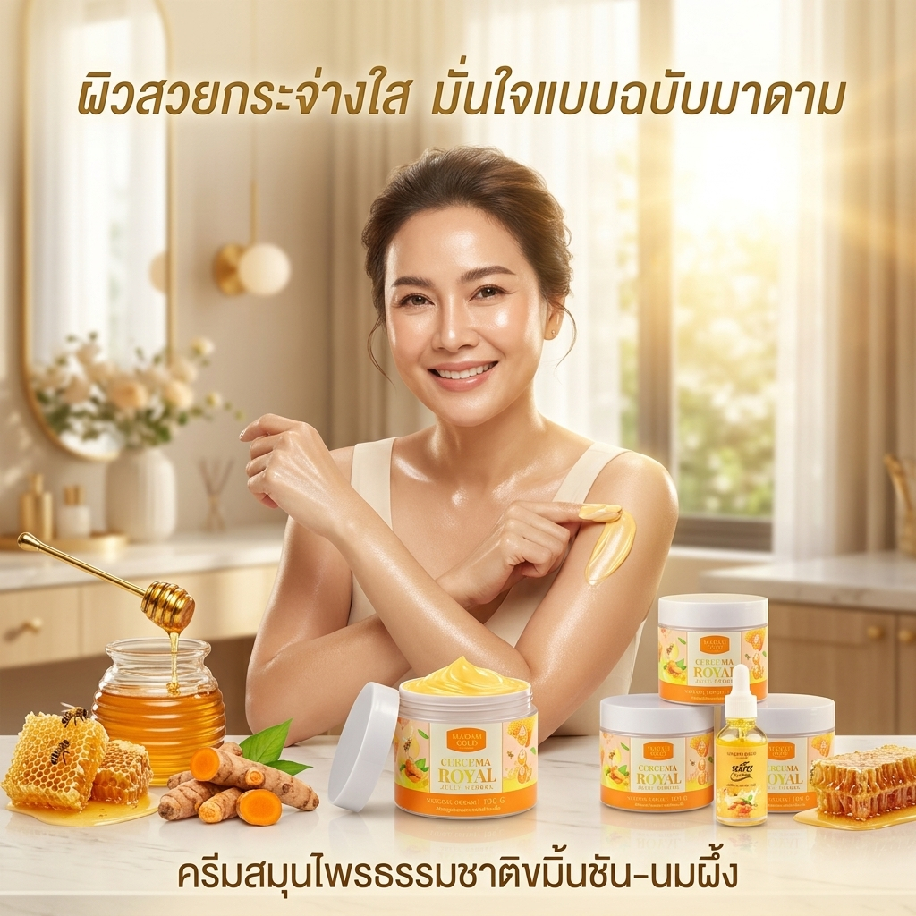 [ของแท้] Suk Skin สุขสกิน ครีมขมิ้นนมผึ้ง 1 กระปุก ครีมบำรุงผิวหน้า ช่วยลดเลือนริ้วรอย แถมฟรี เซรั่ม — صورة 3