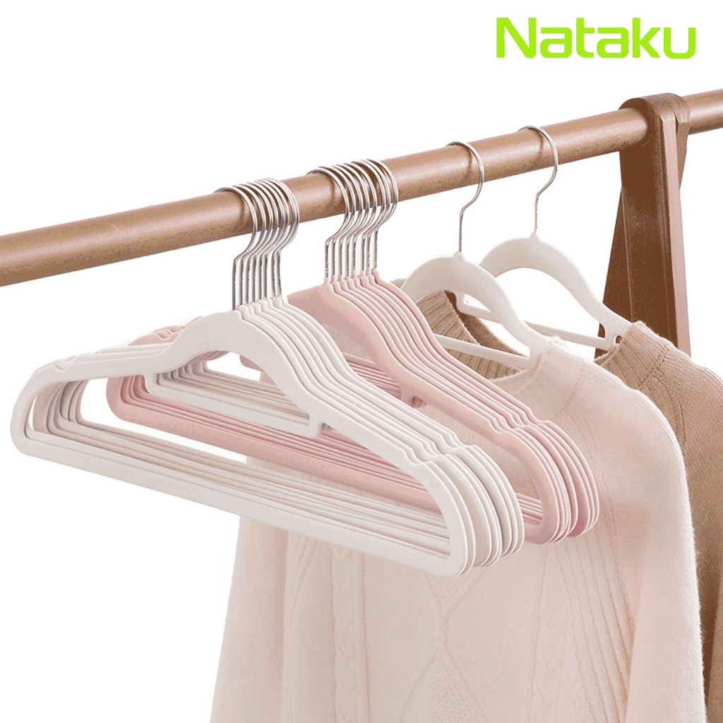 ไม้แขวนเสื้อ ไม้แขวนเสื้อกันลื่น ที่แขวนผ้า hanger 5ชิ้น 10ชิ้น วัสดุ ABS รับน้ำหนักได้ดี Cheers9