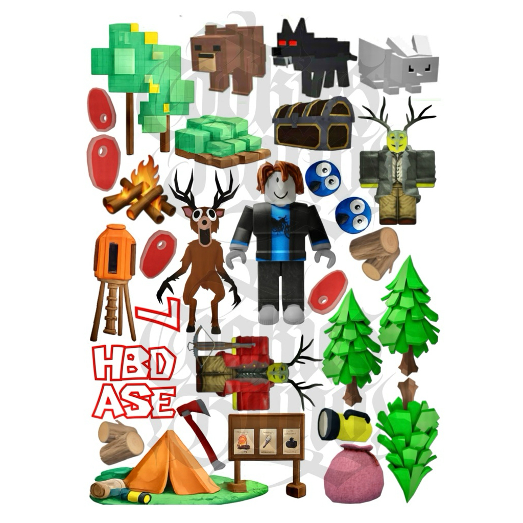 Sweethub เวเฟอร์ ชูการ์ชีท Roblox แผ่นน้ำตาลแต่งเค้ก