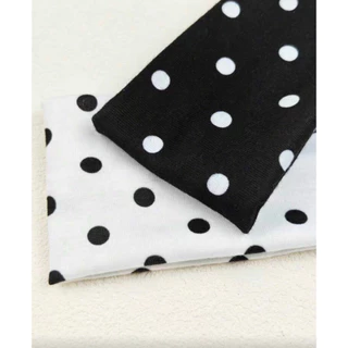 (พร้อมส่ง✨)ที่คาดผมลายจุด Polka Dot สไตล์เกาหลี แฟชั่น ผ้ายืด ใส่สบาย 🩰🌼