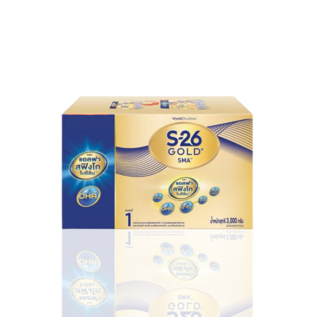 S-26 Gold SMA 3000g นมผงเอส26 โกลด์ เอสเอ็มเอ ขนาด 3000กรัม 6ถุง