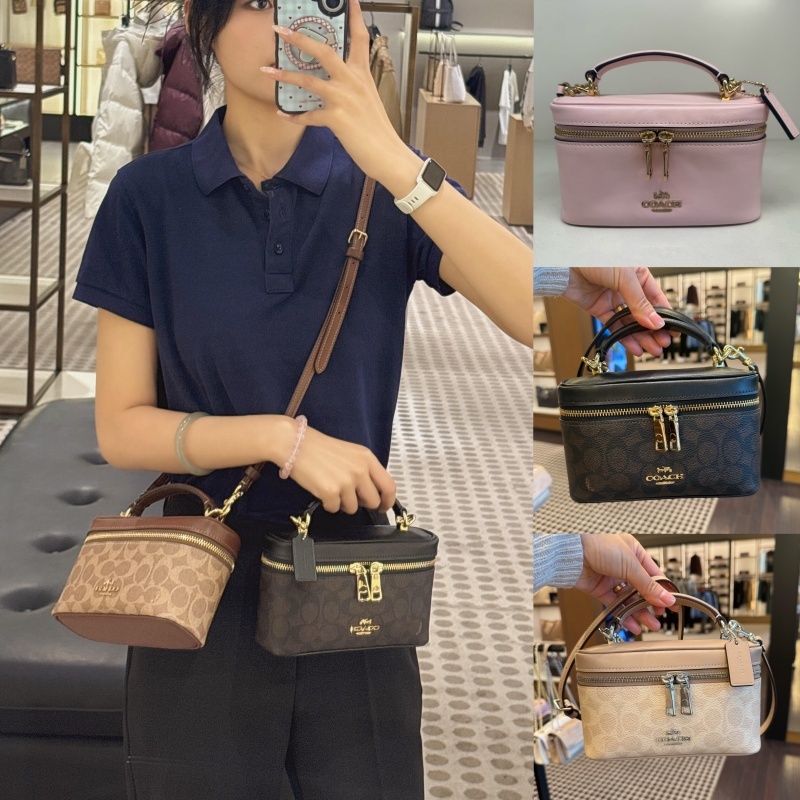 แท้💯%COACH Rainer Signature Canvas Crossbody Bagรุ่นใหม่ล่าสุด กระติ๊บ กระเป๋าหิ้วได้และสะพายไหล่ได้