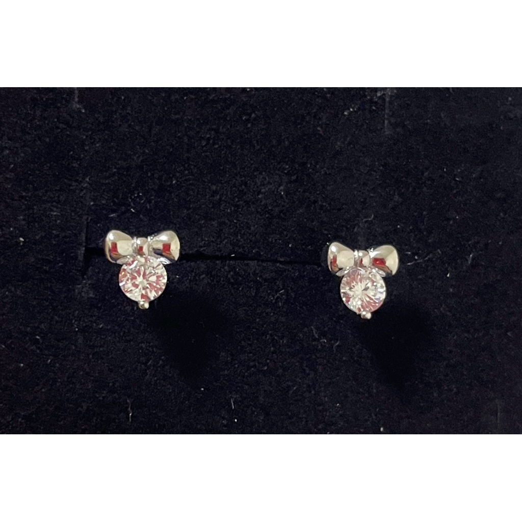 Silver Earrings-S04/ 925 Silver Ribbon Stone earrings