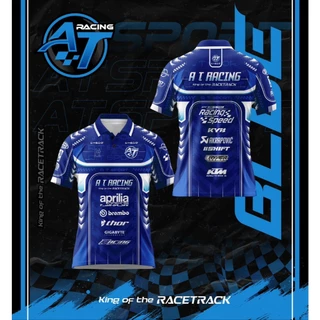 เสื้อพิมพ์ลาย A T SPORT รุ่น A T Racing.V2.(คอปก) ผ้าไมโครหน้าเรียบ ใส่ออกกำลังกาย ใส่ทำกิจกรรมทุกรูปแบบ ใส่เที่ยว