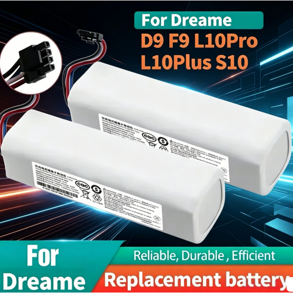 แบตเตอรี่หุ่นยนต์ดูดฝุ่นอัตโนมัติ Battery for Robot Cleaner Dreame D9 F9 S10 L10Plus L10Pro L10Ultra