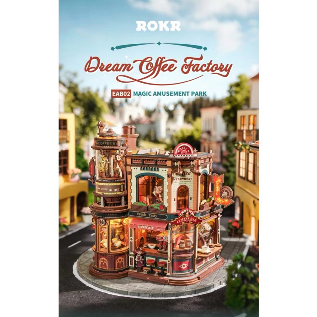 ของเล่นโมเดลประกอบเอง ROKR Factory Wooden Music Box English version [พร้อมส่ง]