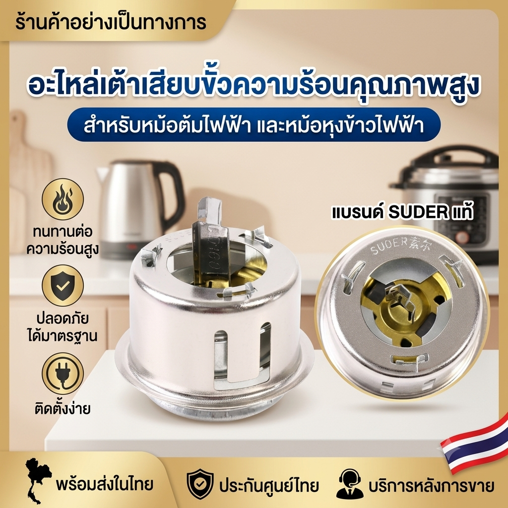 Luxe-T ตัวควบคุมอุณหภูมิหม้อหุงข้าว เทอร์โมสตัทหม้อหุงข้าว แม่เหล็กตัดไฟอัตโนมัติ อะไหล่หม้อหุงข้าว ป้องกันข้าวไหม้