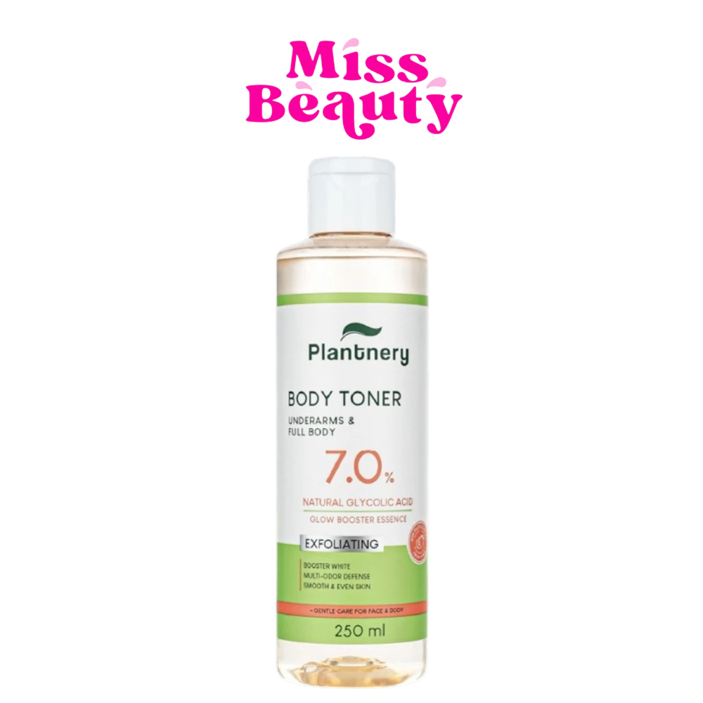 (ขวด) Plantnery Natural Glycolic Bright Body Toner แพลนท์เนอรี่ เนเชอรัล ไกลโคลิค ไบร์ท บอดี้ โทนเนอร์ 250 มล.