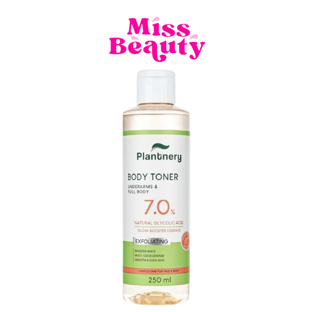 (ขวด) Plantnery Natural Glycolic Bright Body Toner แพลนท์เนอรี่ เนเชอรัล ไกลโคลิค ไบร์ท บอดี้ โทนเนอร์ 250 มล.