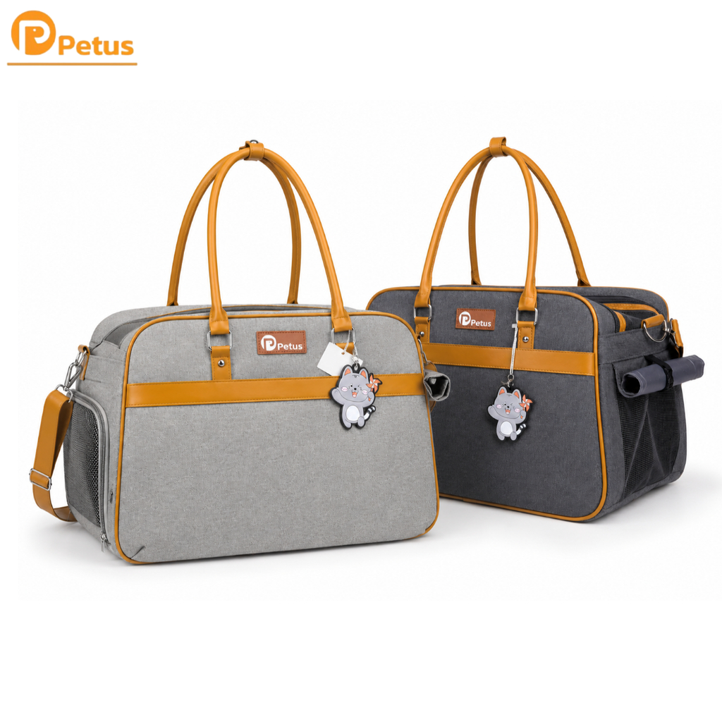 กระเป๋าเดินทางสัตว์เลี้ยง Petus pet carrier bag กระเป๋าใส่แมว ระบายอากาศดี ไม่อึดอัด กันน้ำ วัสดุพรีเมียม Petus Pet