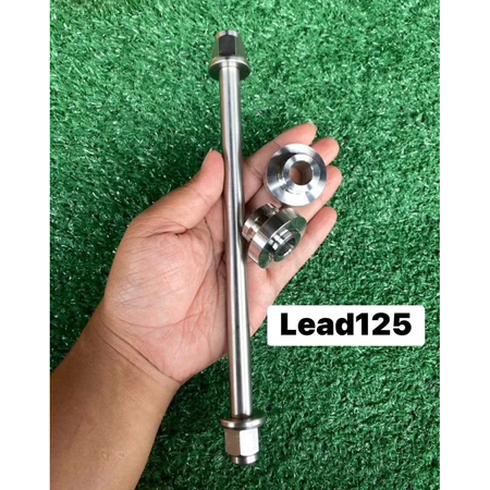 แกนล้อหน้าเลส + บูทล้อหน้าเลส HONDA Lead125 แกนล้อเลส หัวสนาม&บูทล้อ ฮอนด้าหรีด