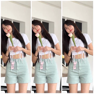 กางเกงยีนส์ขาสั้น ผ้ายืด ใส่สบาย ไซส์ S-2XL ความยาว 14.5-15 นิ้ว 6 สี