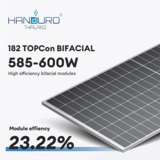 HANDURO แผงโซลาร์เซลล์ N-Type TOPCon Bifacial 600W รุ่น HD-144NTTC-30-600W