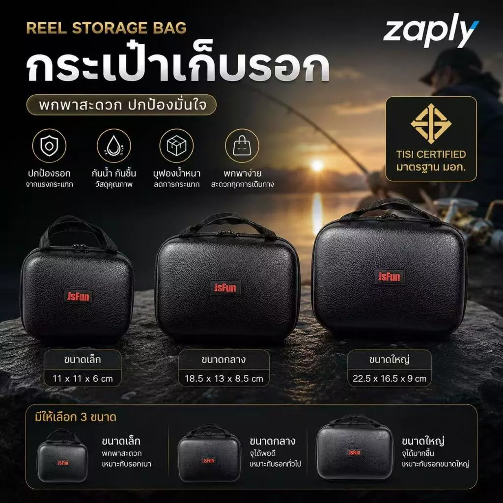 กล่องป้องกันสำหรับรอกตกปลา ทนทาน กันน้ำ เหมาะสำหรับการพกพาและการจัดเก็บอุปกรณ์ตกปลา
