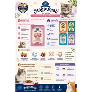 **ในไลฟ์code40%** [12 ซอง🔥] Buzz Magic Meal บัซซ์ อาหารเปียกแมว ขนาด 70g | โปรตีนสูง ไม่เค็ม