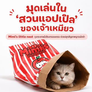 🐱ถุงกระดาษคราฟท์สำหรับแมว อุโมงค์ลับเล็บ พับเก็บได้ กระดาษหนา ทนทาน ที่ซ่อนตัว คลายเครียด