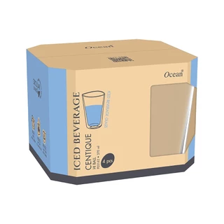 OCEAN แก้วน้ำ CENTIQUE HI BALL 370 ML (Pack of 4)