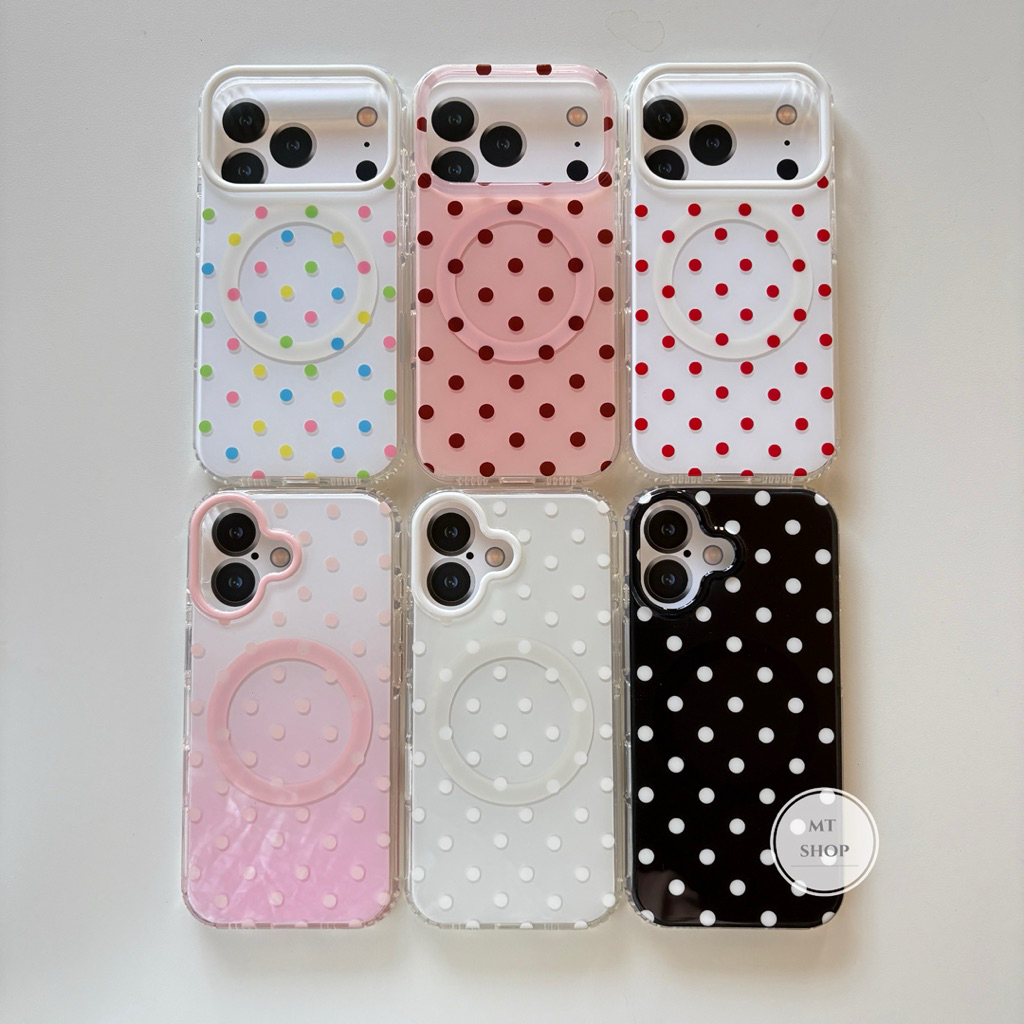 Case MagSafeลายจุด มีแม่เหล็ก สำหรับรุ่นไอโฟน 16ProMax 17 17Pro 17ProMax