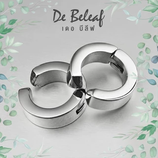 De Beleaf ต่างหูหนีบ ผิวเรียบ ไม่ต้องเจาะหู สแตนเลส 316L ปลอดภัย ไม่แพ้ ต่างหูผู้ชาย แฟชั่นเกาหลี