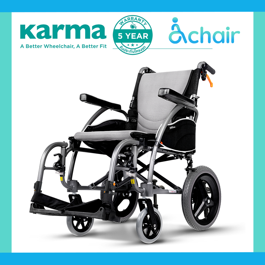 KARMA ERGO3 ERGO 3 รถเข็นผู้ป่วย รถเข็น วีลแชร์เบา ล้อเล็ก 12กก ล้อใหญ่ 14กก
