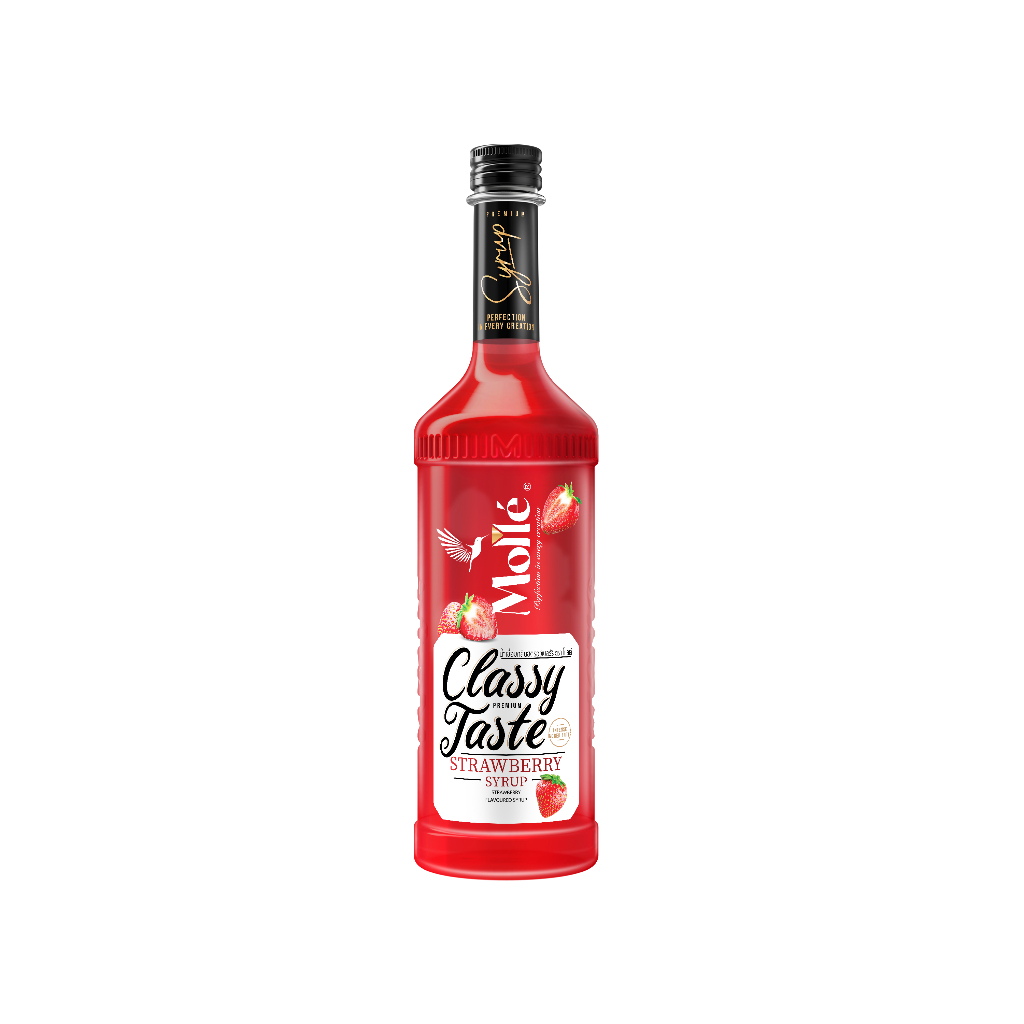 โมลเล่ ไซรัปกลิ่น สตรอว์เบอร์รี่ Molle Strawberry Syrup 710ml - รสสตรอว์เบอร์รี่แท้ๆ เปรี้ยวหวานกลมกล่อม หอมละมุน