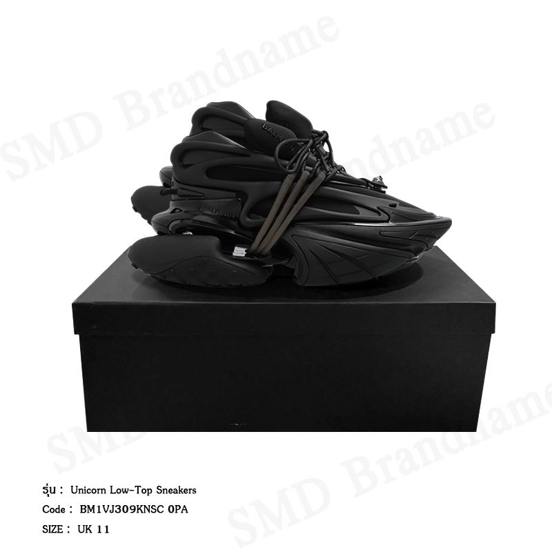 Balmain รองเท้าผ้าใบผู้ชาย รุ่น Unicorn Low-Top Sneakers Sneakers Code: BM1VJ309KNSC 0PA