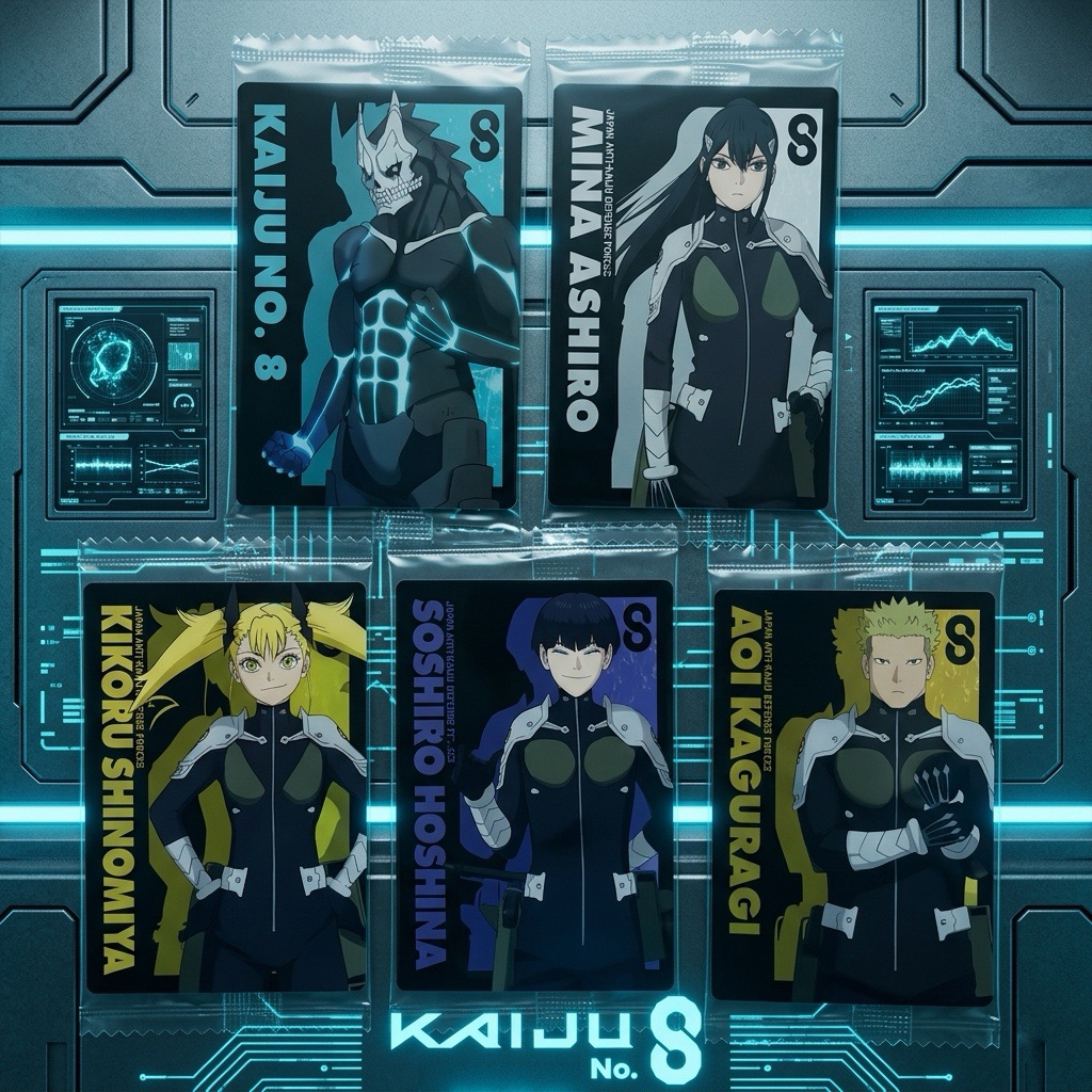 ของสะสม ไคจูหมายเลขแปด Kaiji no.8 card การชาปองอพวงกุญแจ ลิขสิทธิ์แท้