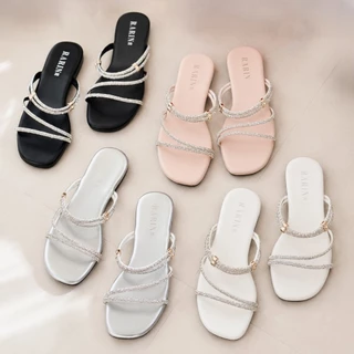 Rarin รุ่น Jayda รองเท้าแตะพื้นหนานุ่ม ไซส์ 36-41 สายแต่งเพชร ใส่ได้ 2 แบบ