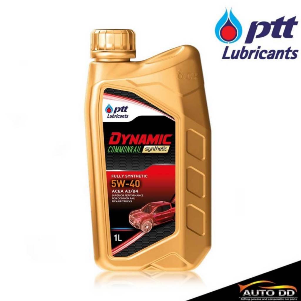 น้ำมันเครื่อง PTT 5W-40 ขนาด 1 ลิตร COMMONRAIL SYNTHETIC ดีเซลสังเคราะห์แท้