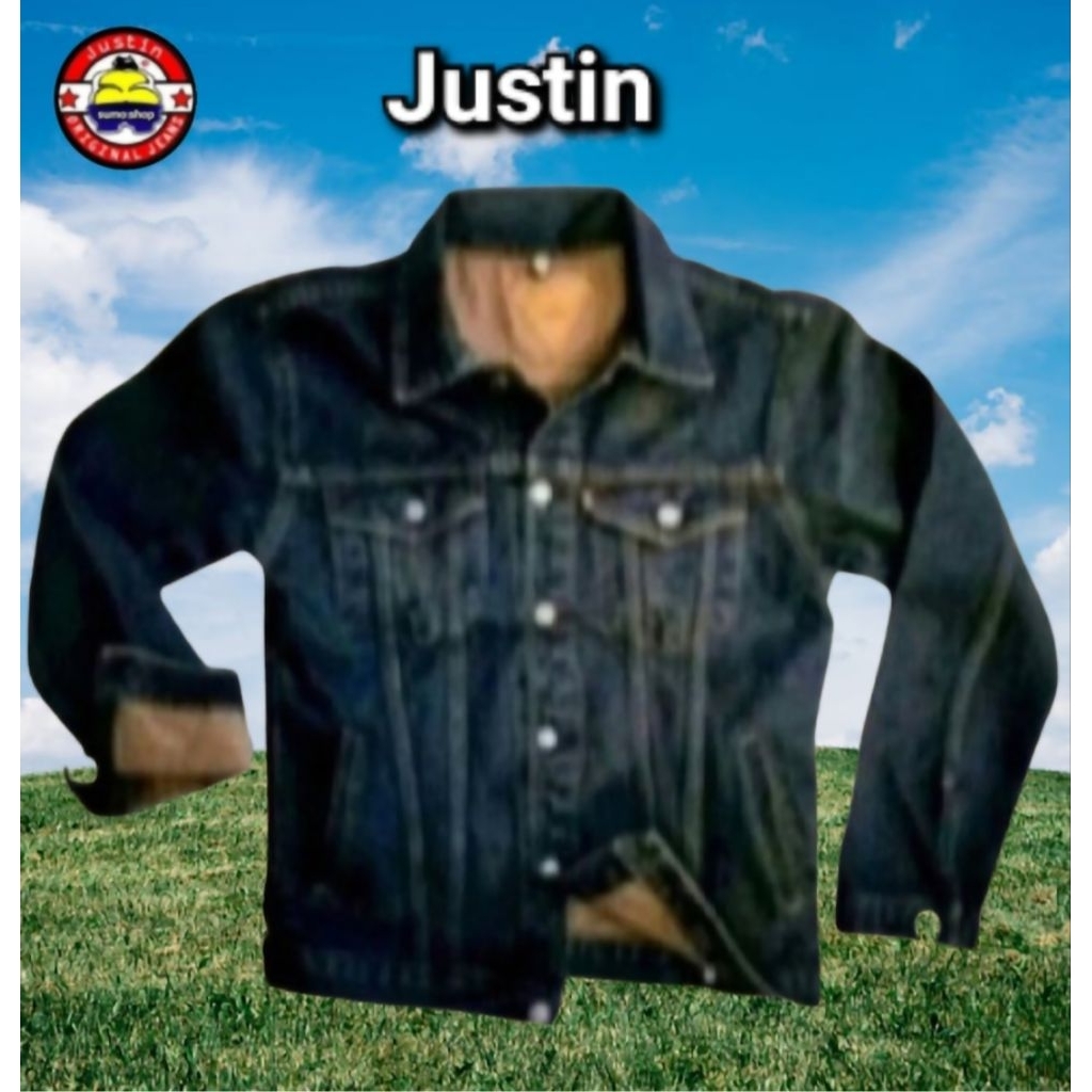 Justin เสื้อแจ็คเก็ตยีนส์แขนยาว,ผ้าฟอก16oz ลิขสิทธิ์แท้100%