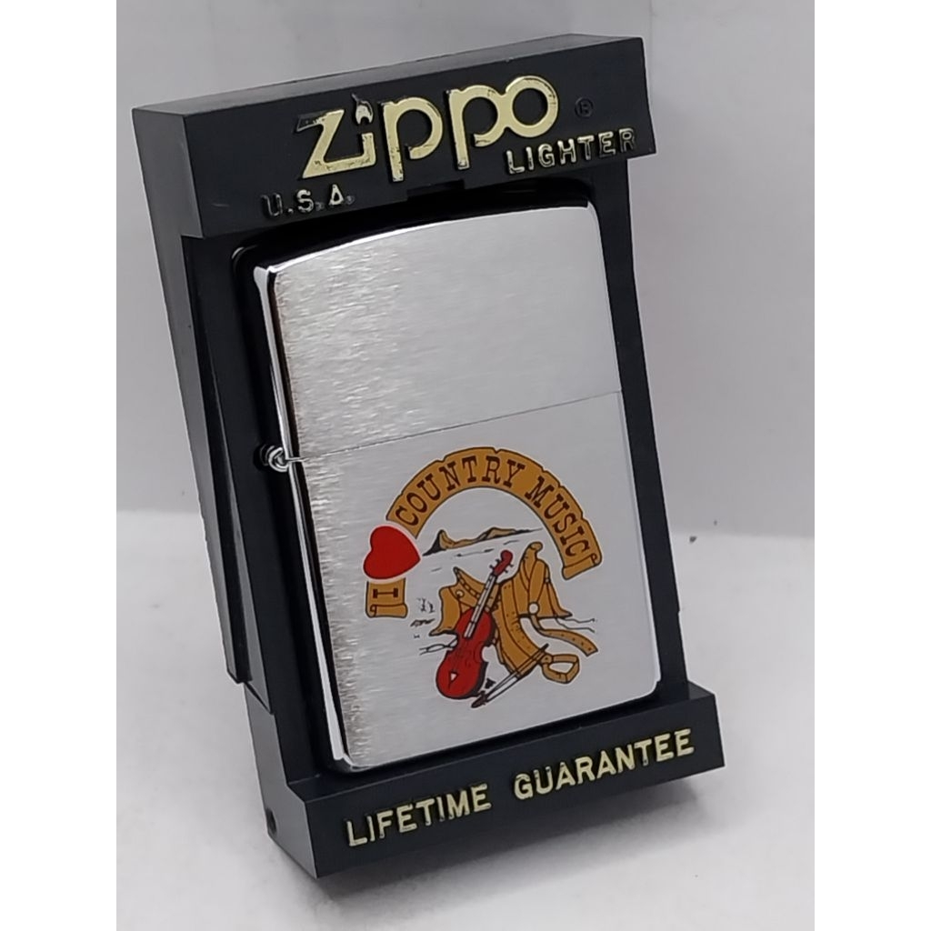 Zippo Country Music  ผลิตปี 1995  พร้อมกล่อง #สินค้าใหม่เก่าเก็บยังไม่ผ่านการใช้งาน รับประกัน Zippo 
