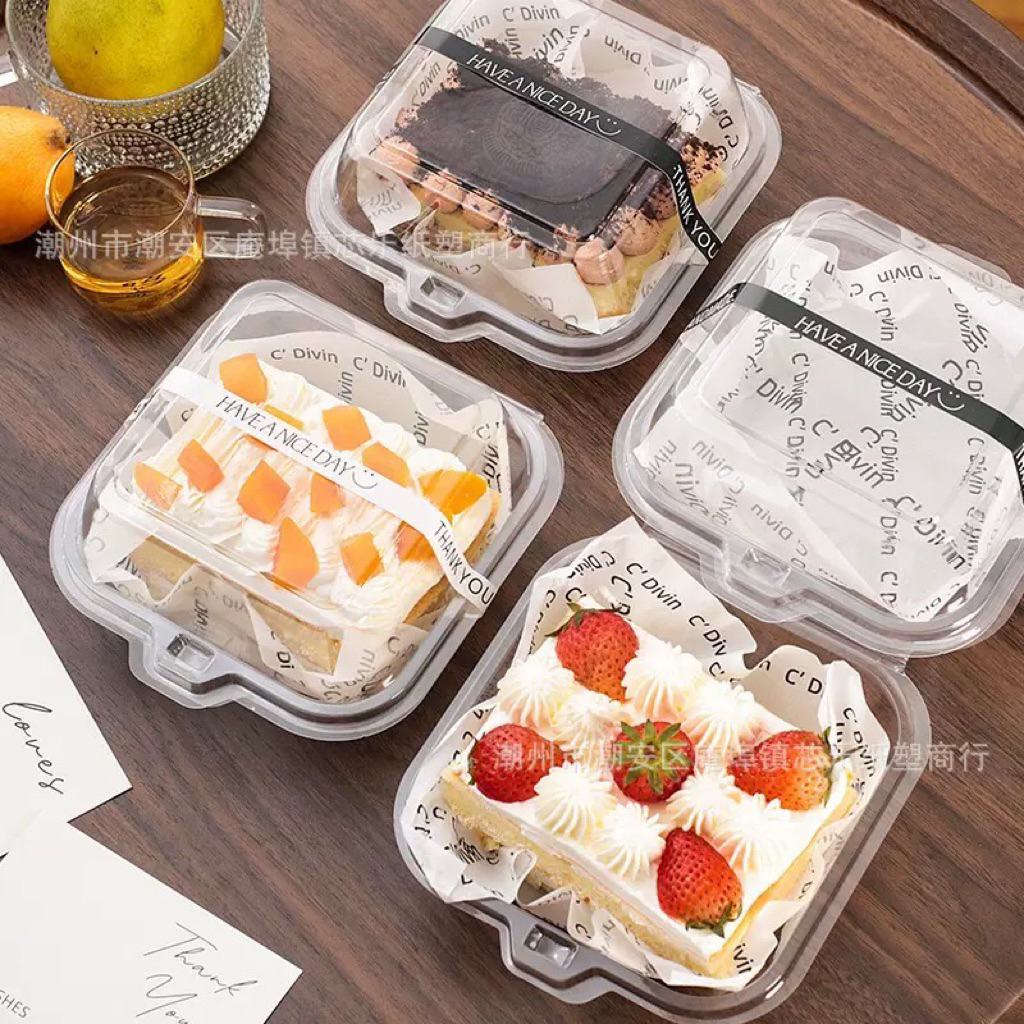 กล่องเค้ก กล่องใส YY แพคละ 50 ใบ