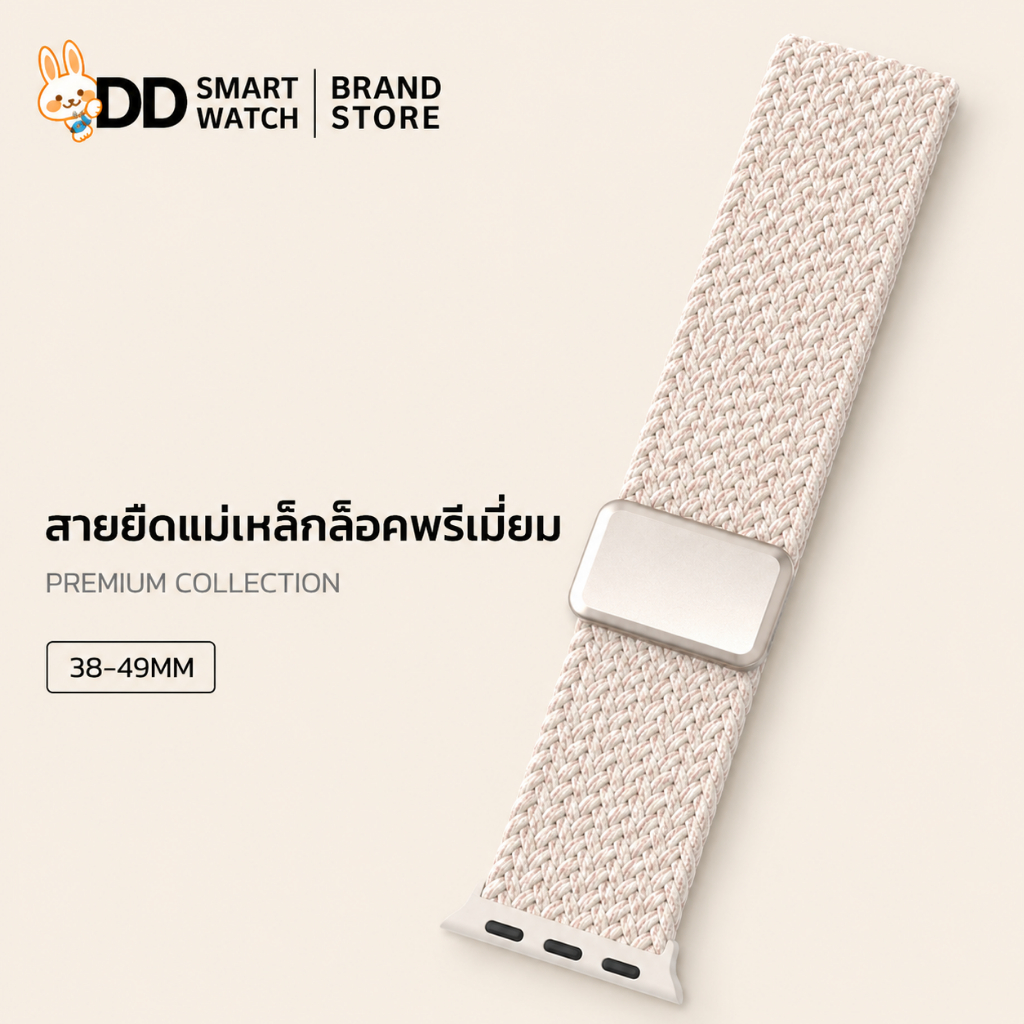 DD สายยืดแท้แบบแม่เหล็กล็อค ลายน้องหมาน่ารัก ขนาด 38/40/41/42(s10)mm 42/44/45/46/49mm สายสำหรับนาฬิกาสมาร์ทวอช