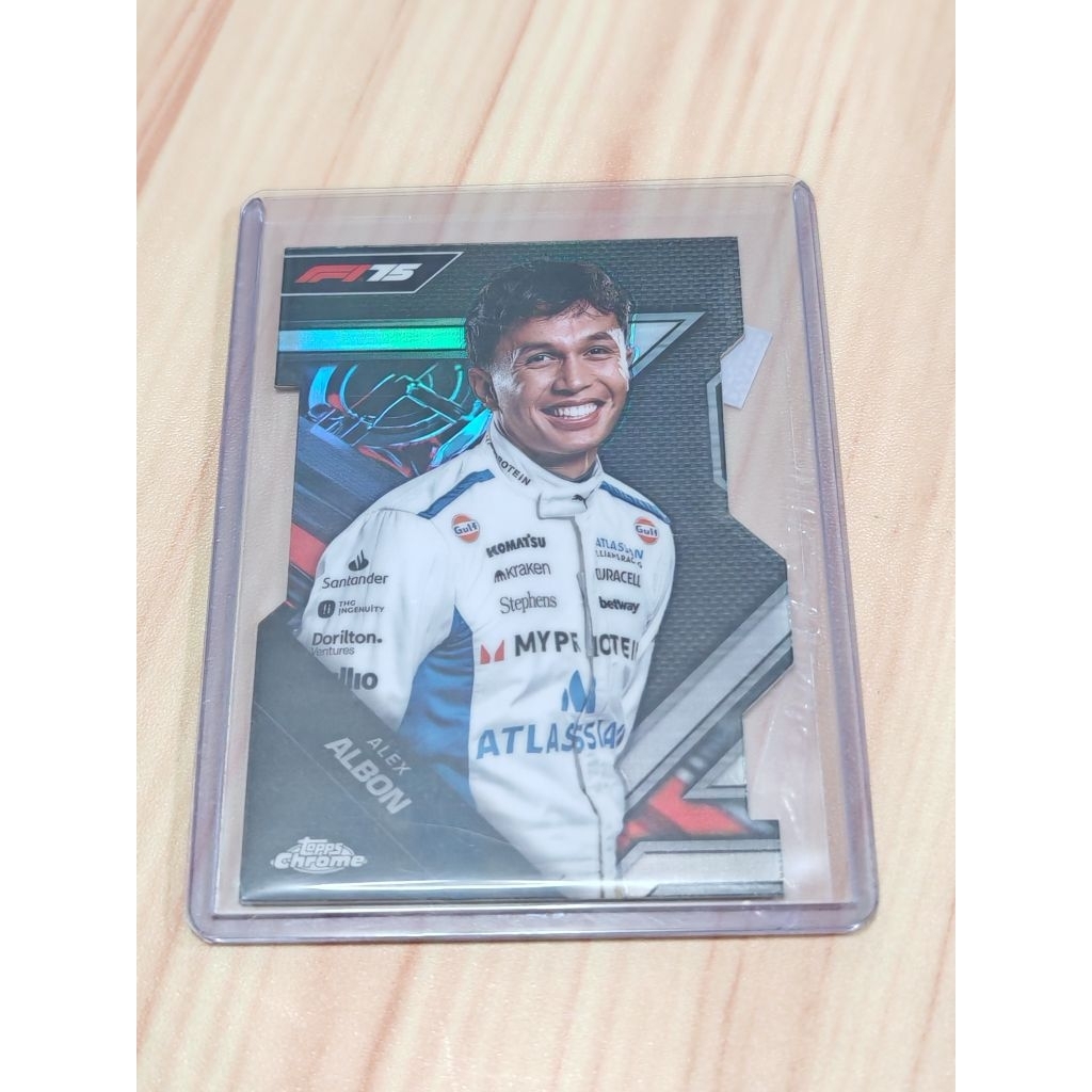 การ์ด f1 2025 topps chrome alex albon logo 75th