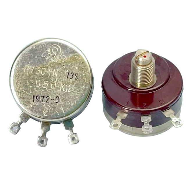 Potentiometer B50K Tokyo Cosmos RV30YN13S (1972 NOS) วอลลุ่มเกรดอุตสาหกรรม Japan อะไหล่เครื่องเสียงว
