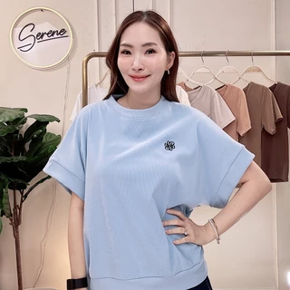 Serene's Choice เสื้อคอกลมแขนล้ำ หน้าผ้า 48 นิ้ว ผ้าร่องเล็ก Set of Cap-sleeve Shirts Skirt Pants
