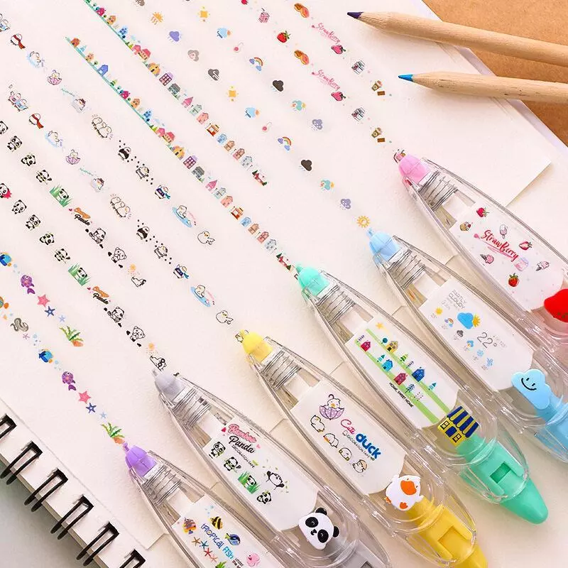 เทปตกแต่ง เทปตกแต่งสมุด DIY เทปลูกไม้ ลายการ์ตูนน่ารัก เครื่องเขียน สำหรับตกแต่งสมุดบันทึก ไดอารี่ แฮนด์เมด