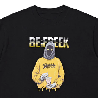 BE;FREEK x HATEBERRY BUBBLE TEA BLACK ORIGINAL T-SHIRT LIMITED