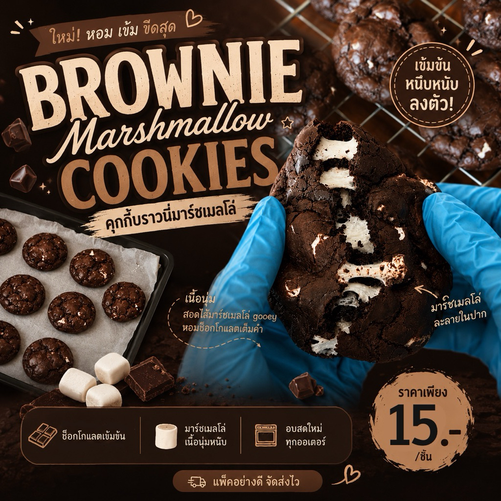 คุกกี้บราวนี่ Brownie Cookie